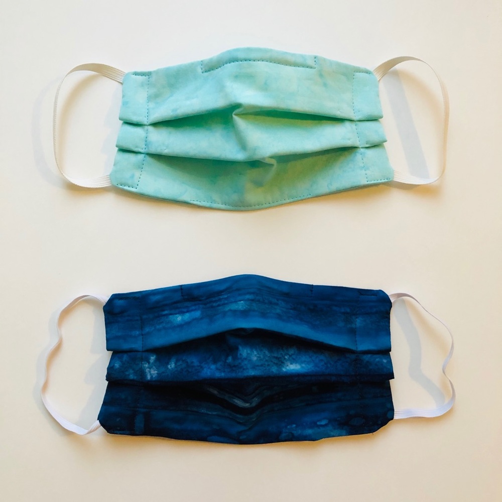 Blue Triple Layer Face Mask (2 pack)